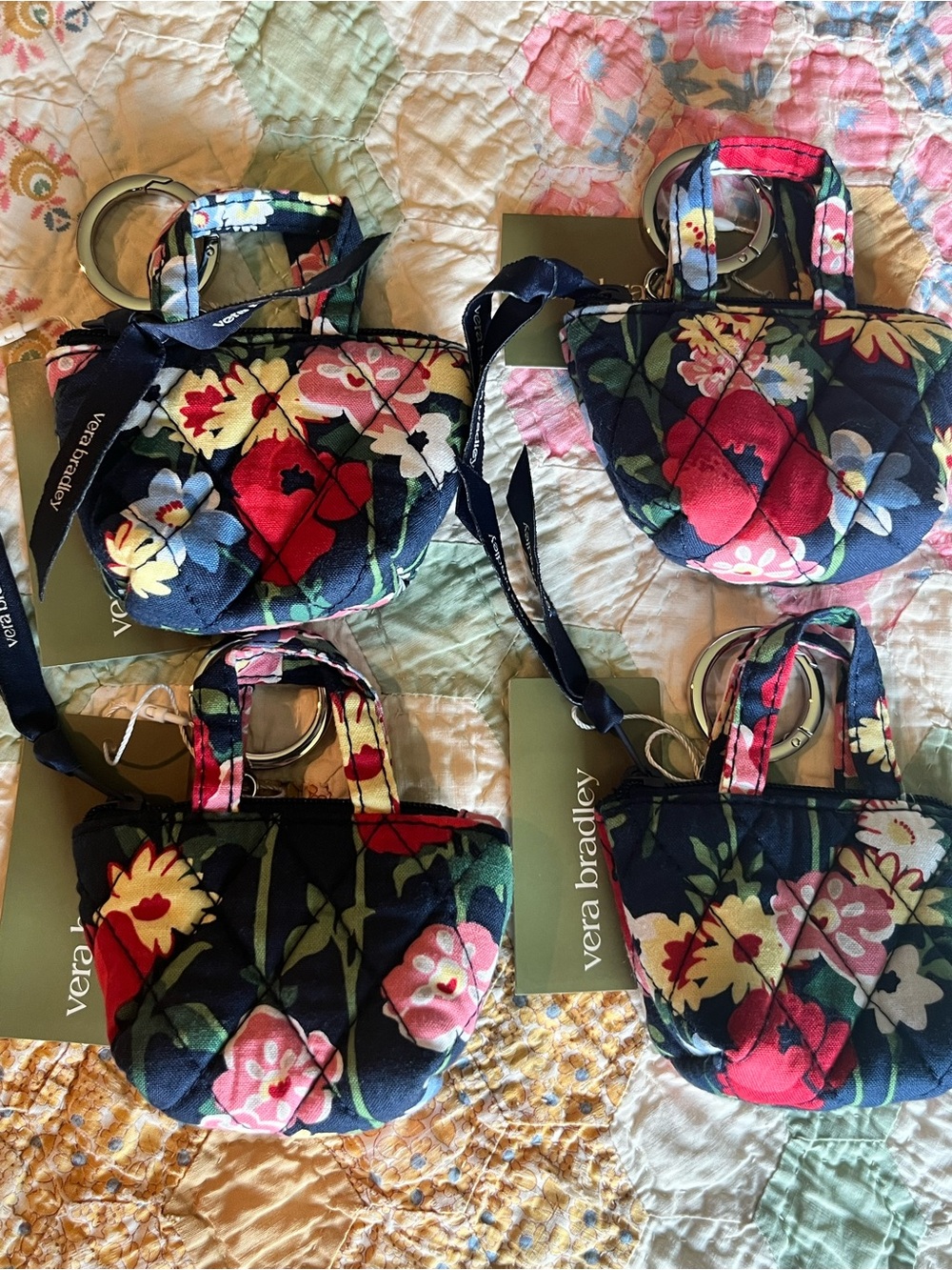 Vera Bradley Tote Bag Charm “Poppy Field”